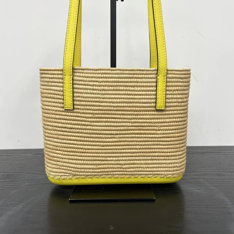 LOEWE Basket編織菜籃子手提肩背包 23*18*8 98新配件塵袋-5