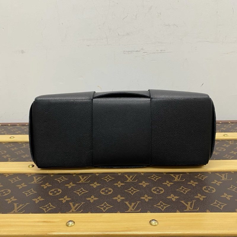 BV 黑色arco托特牛皮六格子母手提包 30*20*11.5 99新-3