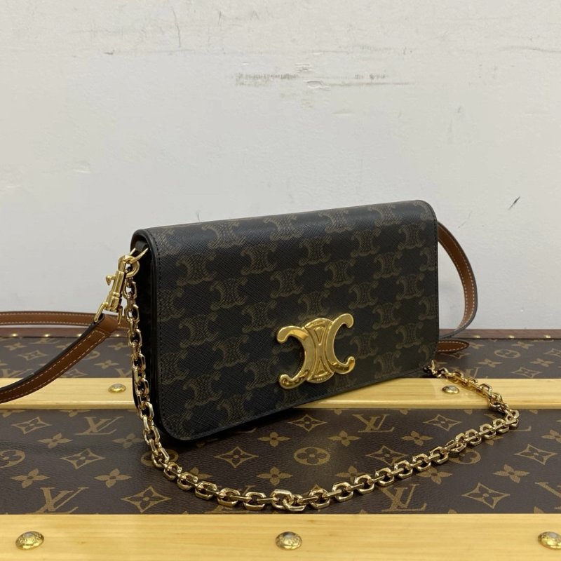 CELINE Multipochette老花凱旋門肩背斜背包 20.5*11*4 98新配件塵袋-1