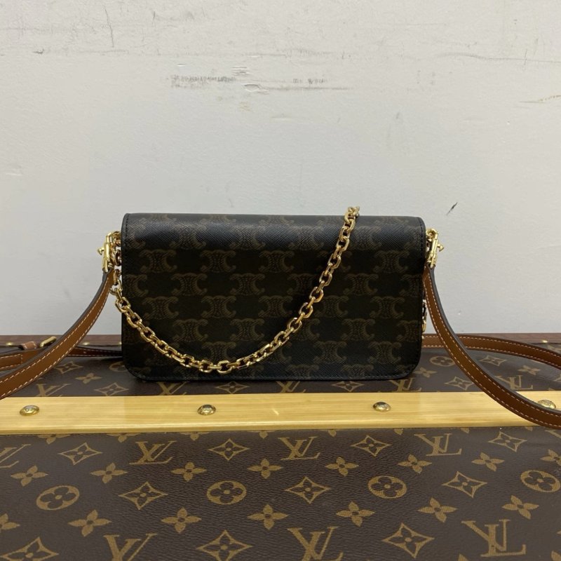 CELINE Multipochette老花凱旋門肩背斜背包 20.5*11*4 98新配件塵袋-5