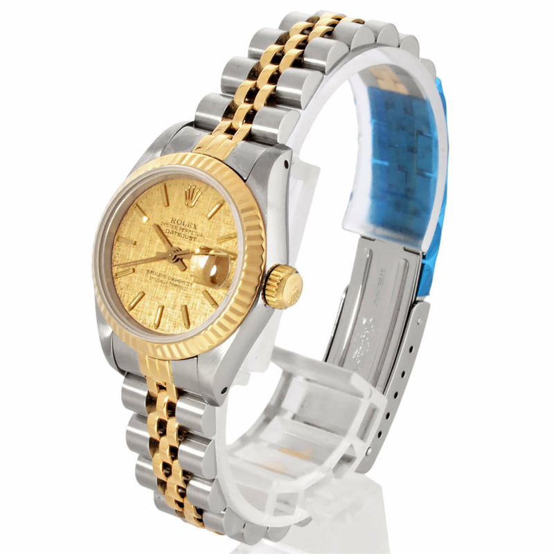 勞力士 ROLEX 69173 Datejust 自動腕錶香檳色馬賽克錶盤 YG x SS 女士腕錶 7 位數字 9 系列(1986 年製造)-1