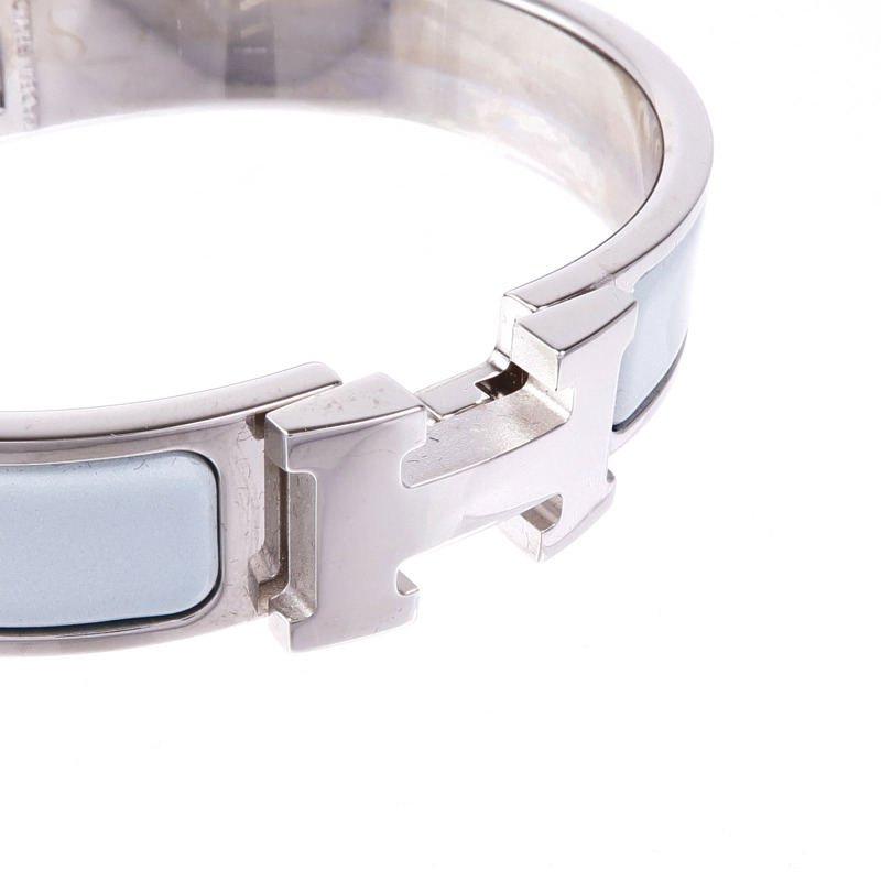 HERMES 金屬/琺瑯Clic-H Bracelet手鐲-4