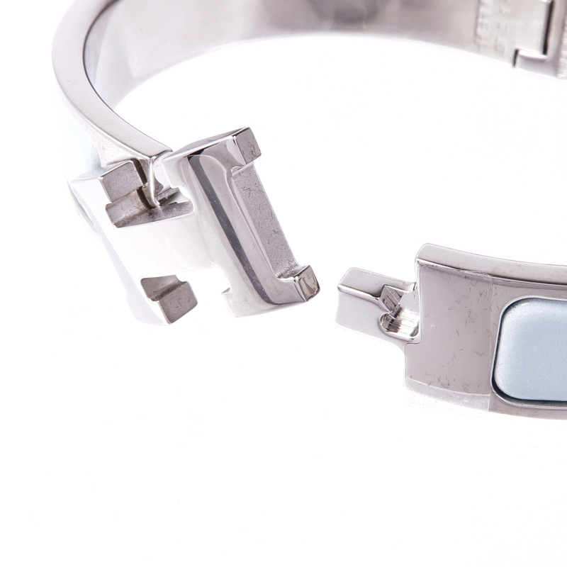HERMES 金屬/琺瑯Clic-H Bracelet手鐲-5
