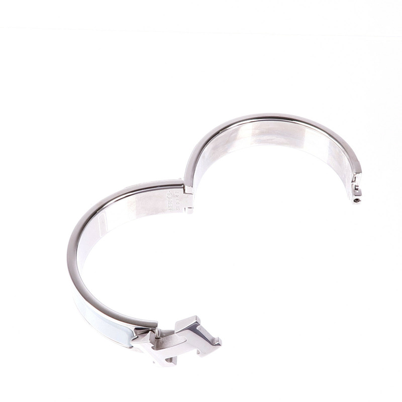 HERMES 金屬/琺瑯Clic-H Bracelet手鐲-7