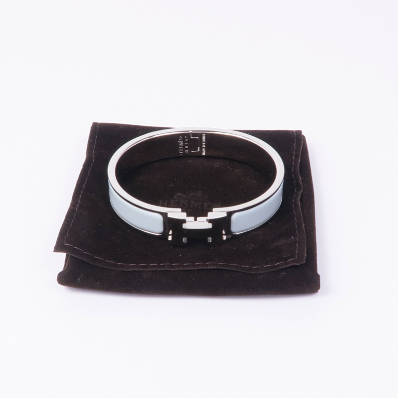 HERMES 金屬/琺瑯Clic-H Bracelet手鐲-8