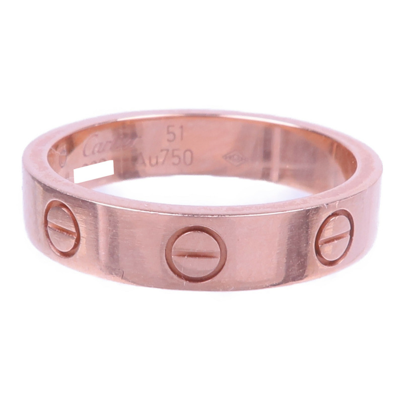 CARTIER 18K玫瑰金/鑽石Love Diamond Ring戒指Cartier#51/US#5.5-2