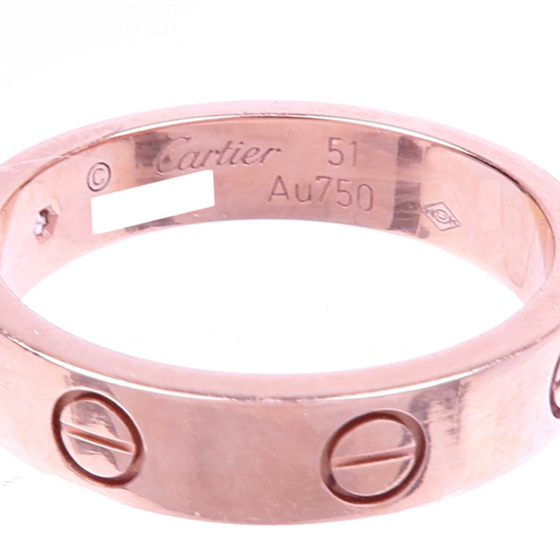 CARTIER 18K玫瑰金/鑽石Love Diamond Ring戒指Cartier#51/US#5.5-4