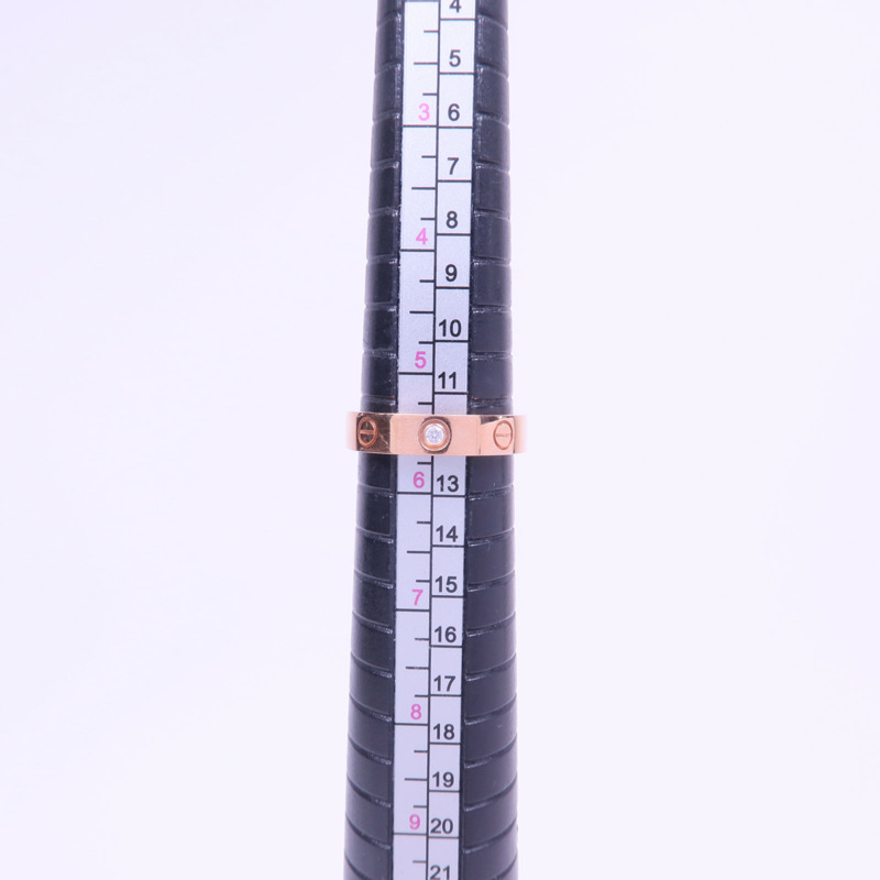 CARTIER 18K玫瑰金/鑽石Love Diamond Ring戒指Cartier#51/US#5.5-5