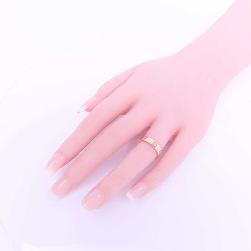 CARTIER 18K玫瑰金/鑽石Love Diamond Ring戒指Cartier#51/US#5.5-6