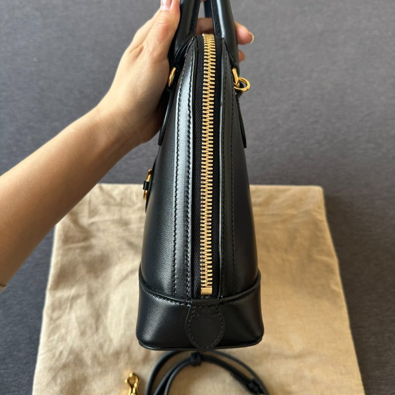 Gucci 黑色全皮復古 1955貝殼包 25*24*9cm 全新-2