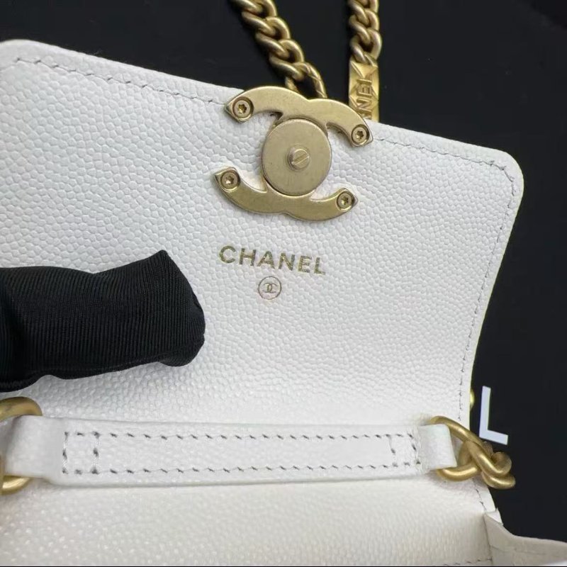 Chanel 白金 woc 11*3*9cm 白雪公主清新的小廢包,牛皮 配件防塵袋盒子9.99新-3
