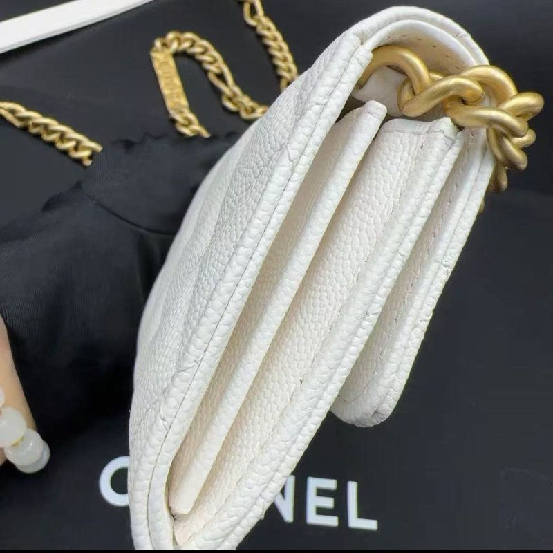 Chanel 白金 woc 11*3*9cm 白雪公主清新的小廢包,牛皮 配件防塵袋盒子9.99新-5