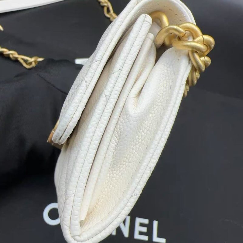 Chanel 白金 woc 11*3*9cm 白雪公主清新的小廢包,牛皮 配件防塵袋盒子9.99新-6