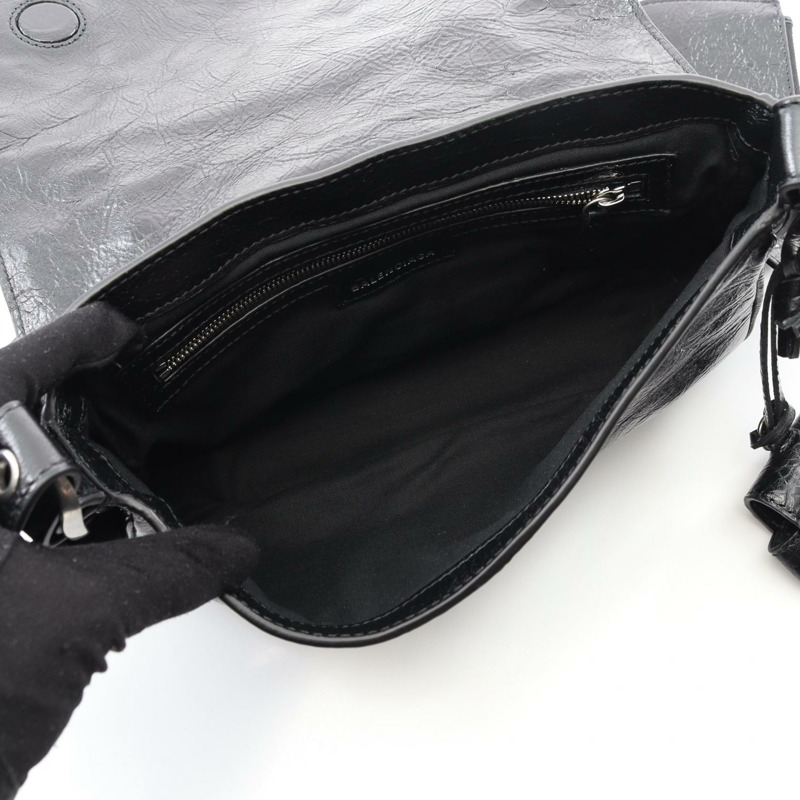 BALENCIAGA LE CAGOLE 單肩包 719082210KR1000 皮革 黑色 全新 女款-2