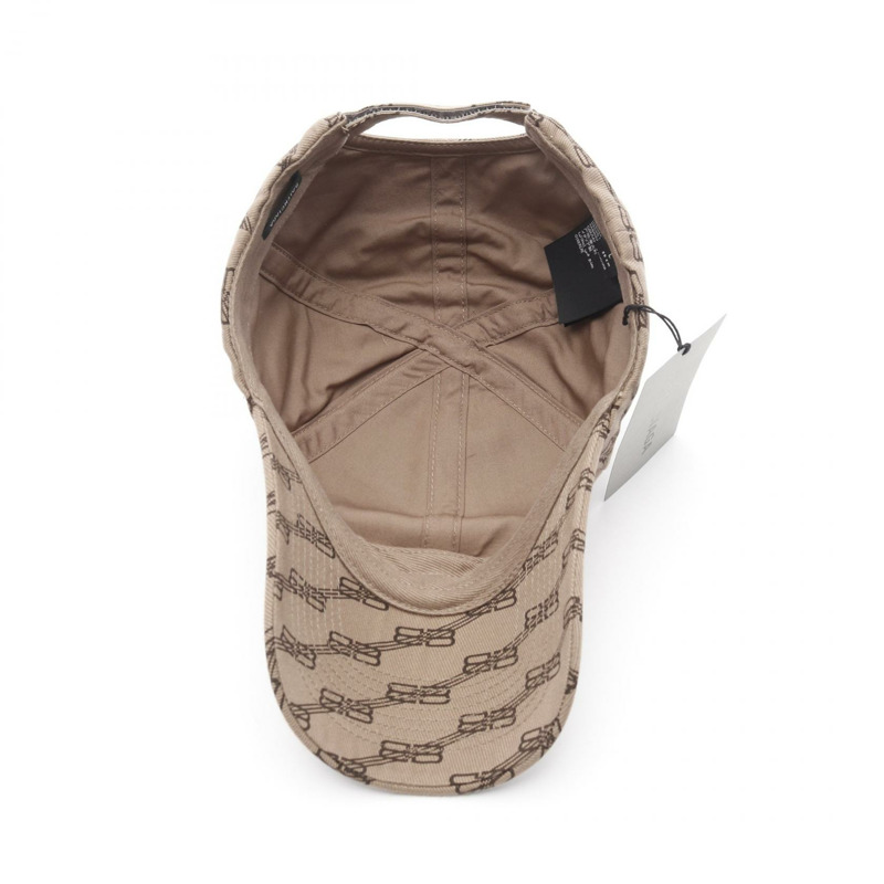 BALENCIAGA BBMonogram棒球帽 704104410B29764 棉 米色 全新 男女通用-2