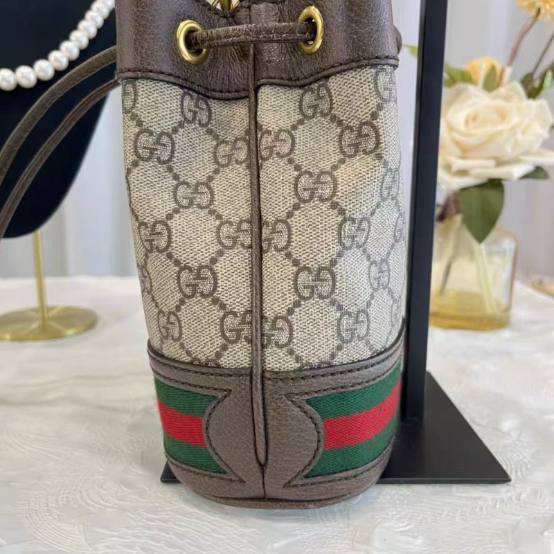 Gucci Ophidia 老花mini水桶包 99新 15.5*19*9 配件塵袋-2