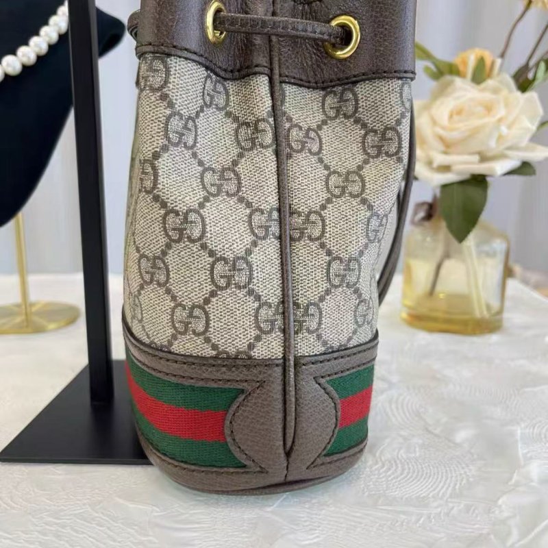 Gucci Ophidia 老花mini水桶包 99新 15.5*19*9 配件塵袋-3
