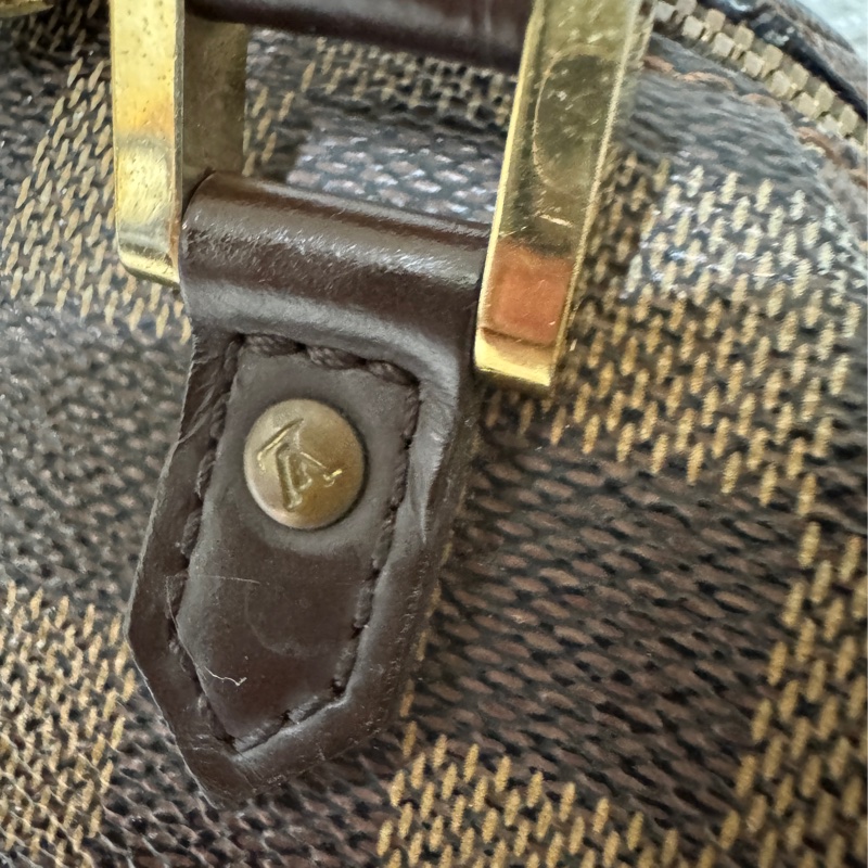 Lv LOUIS VUITTON MINI RIBERA N41436棋盤格小元寶手提包-12