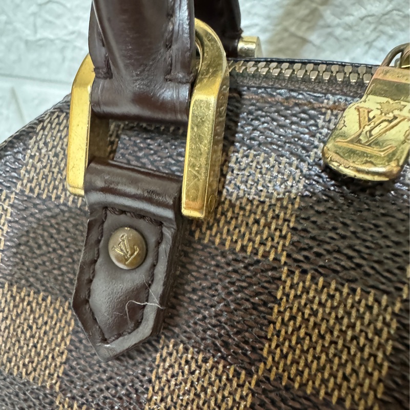 Lv LOUIS VUITTON MINI RIBERA N41436棋盤格小元寶手提包-13
