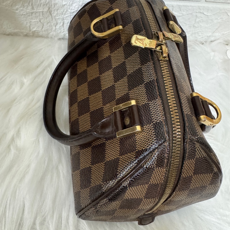 Lv LOUIS VUITTON MINI RIBERA N41436棋盤格小元寶手提包-20