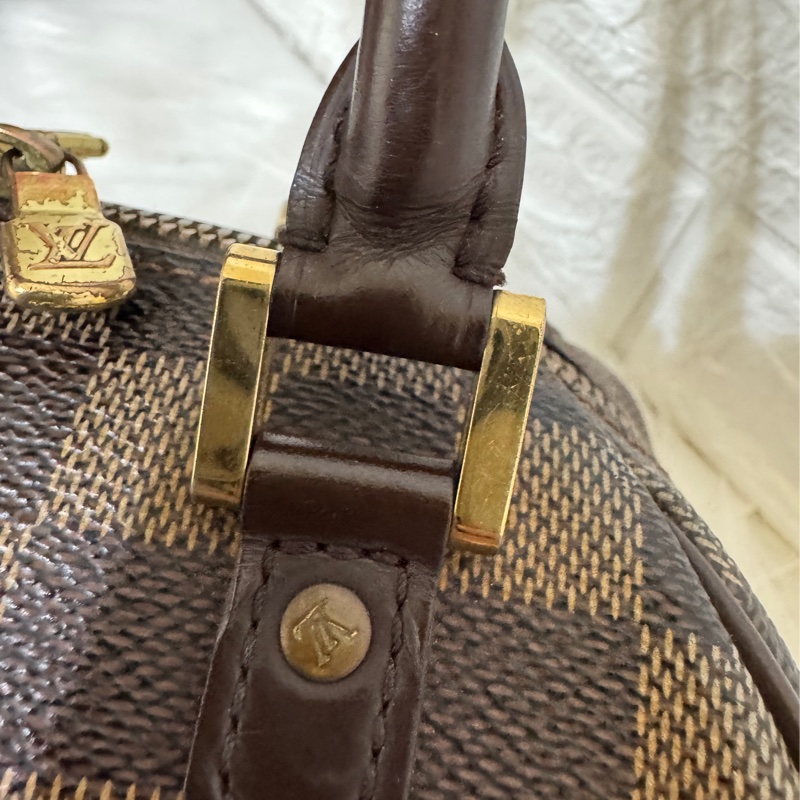 Lv LOUIS VUITTON MINI RIBERA N41436棋盤格小元寶手提包-22