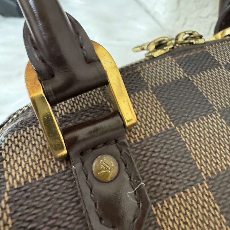 Lv LOUIS VUITTON MINI RIBERA N41436棋盤格小元寶手提包-23