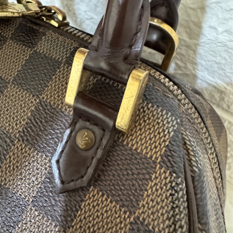 Lv LOUIS VUITTON MINI RIBERA N41436棋盤格小元寶手提包-24