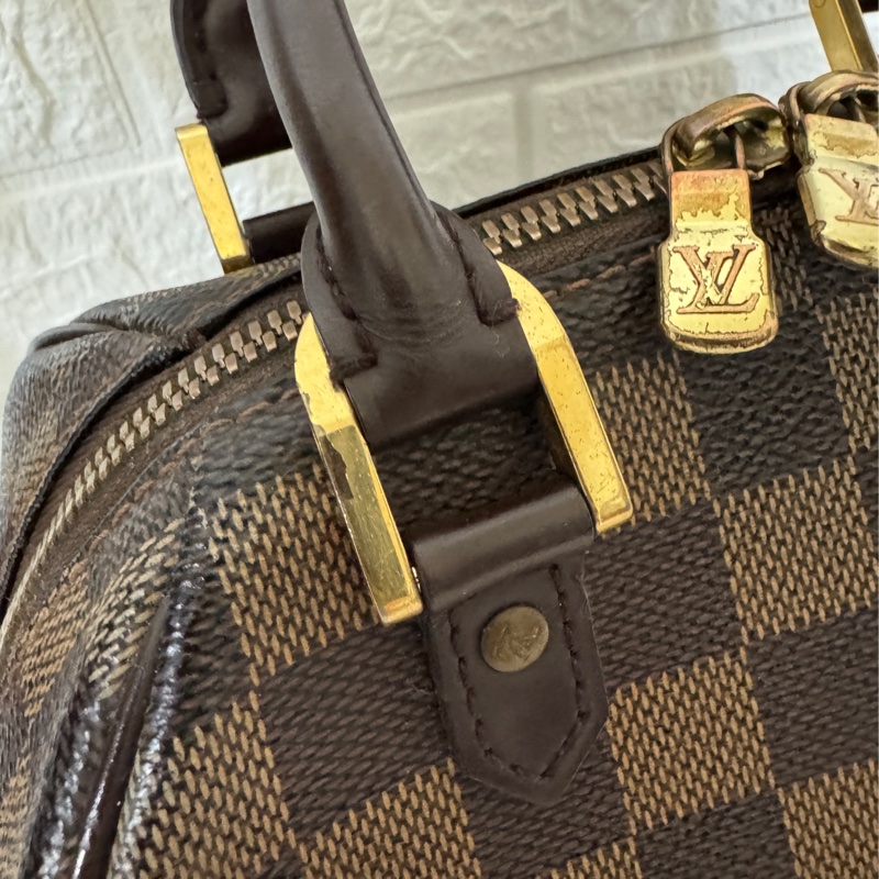 Lv LOUIS VUITTON MINI RIBERA N41436棋盤格小元寶手提包-27