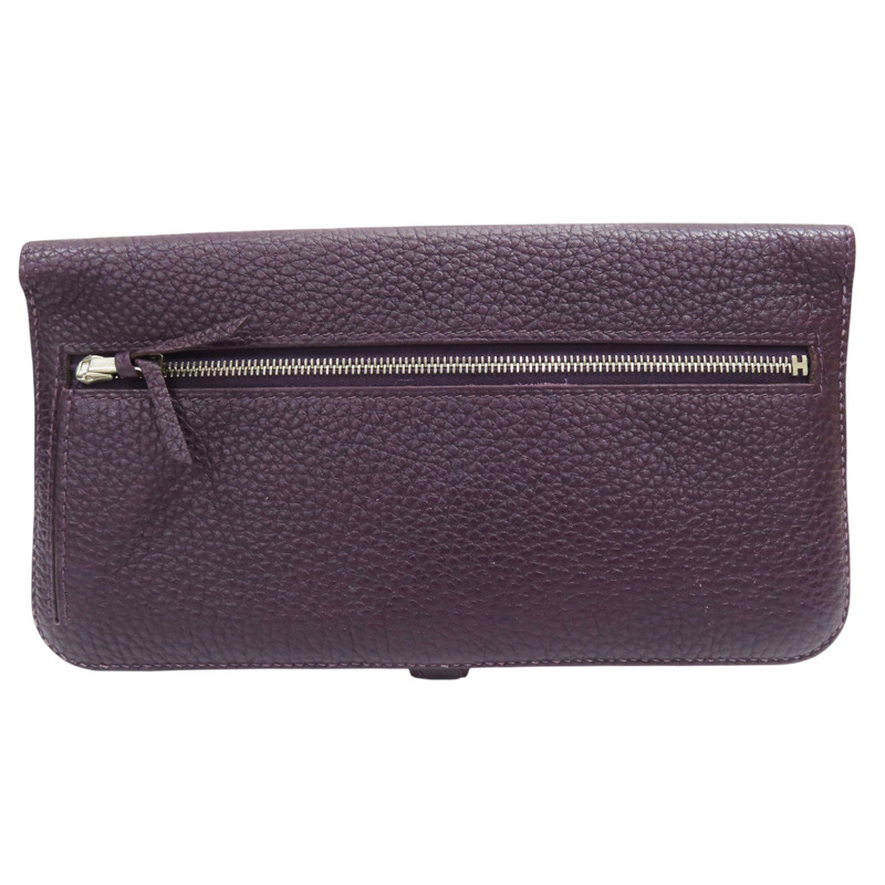 黑加侖紫 TC牛皮 Dogon 長夾 口O刻-1