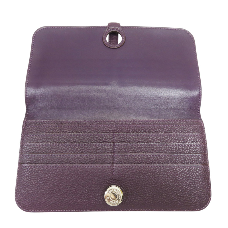 黑加侖紫 TC牛皮 Dogon 長夾 口O刻-4