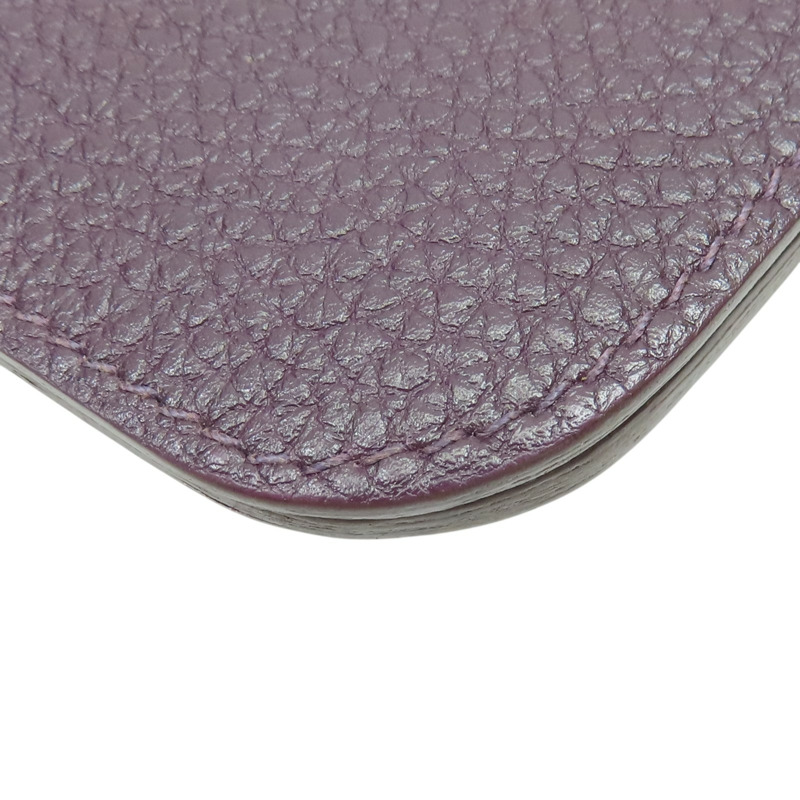 黑加侖紫 TC牛皮 Dogon 長夾 口O刻-10