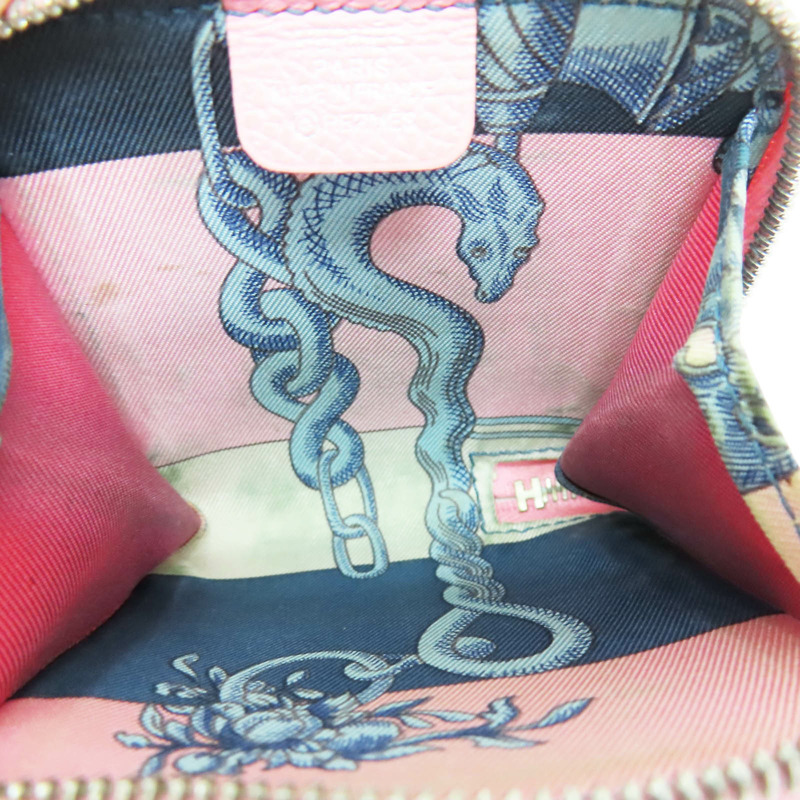 粉色 Epsom牛皮 Silk in Coin 拉鍊零錢包 T刻 T TS 001 AU-4