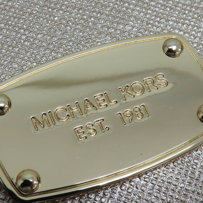 白色 金色 帆布 肩背包 35H6MTTC7B-10