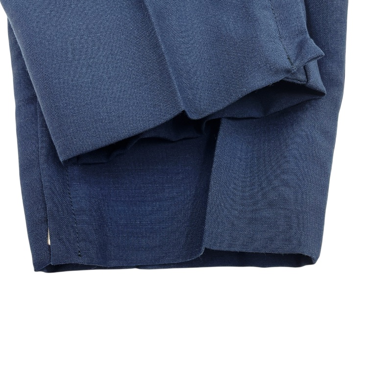 PRADA 普拉達 西裝褲 馬海毛 深藍色-3