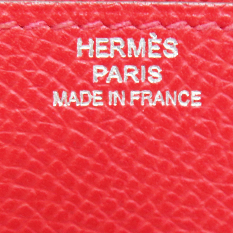 紅色 Epsom牛皮 Le 24 Coin Purse 扣式零錢包 口O刻【HERMES 愛馬仕】-5