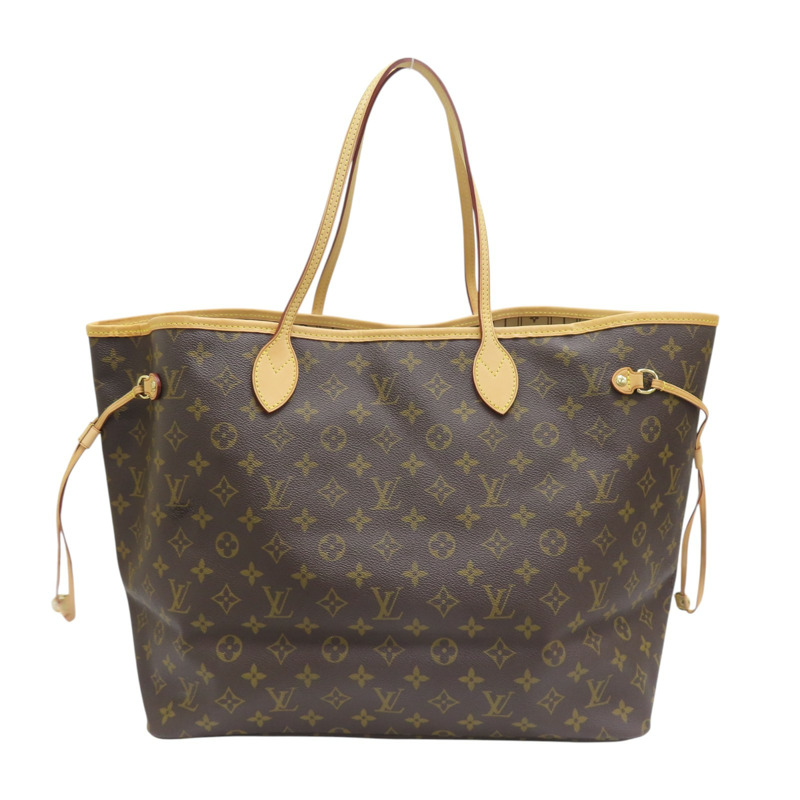 棕色 原花 帆布 NeverFull GM 托特包 M40157-1
