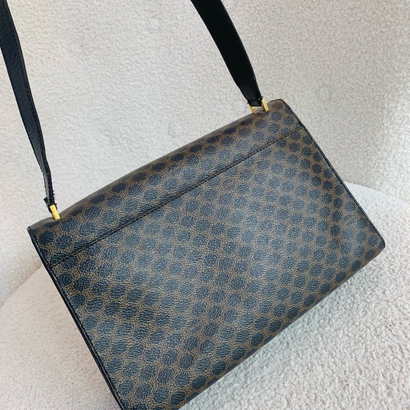 Celine Vintage 中古 凱旋門 老花 郵差包 肩背包 斜背包-5