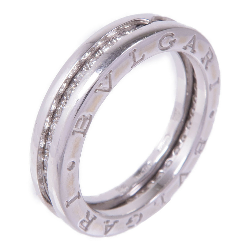 BVLGARI 18K白金B-zero1 Diamond鑽石戒指US#7.5/BVLGARI#56-0
