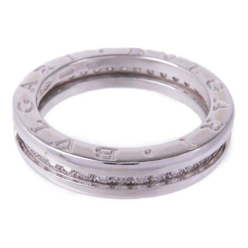BVLGARI 18K白金B-zero1 Diamond鑽石戒指US#7.5/BVLGARI#56-3