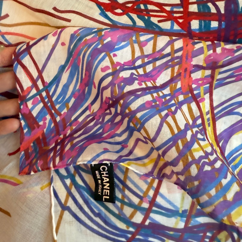 香奈兒超美披肩 可以當圍巾 質感很好-4