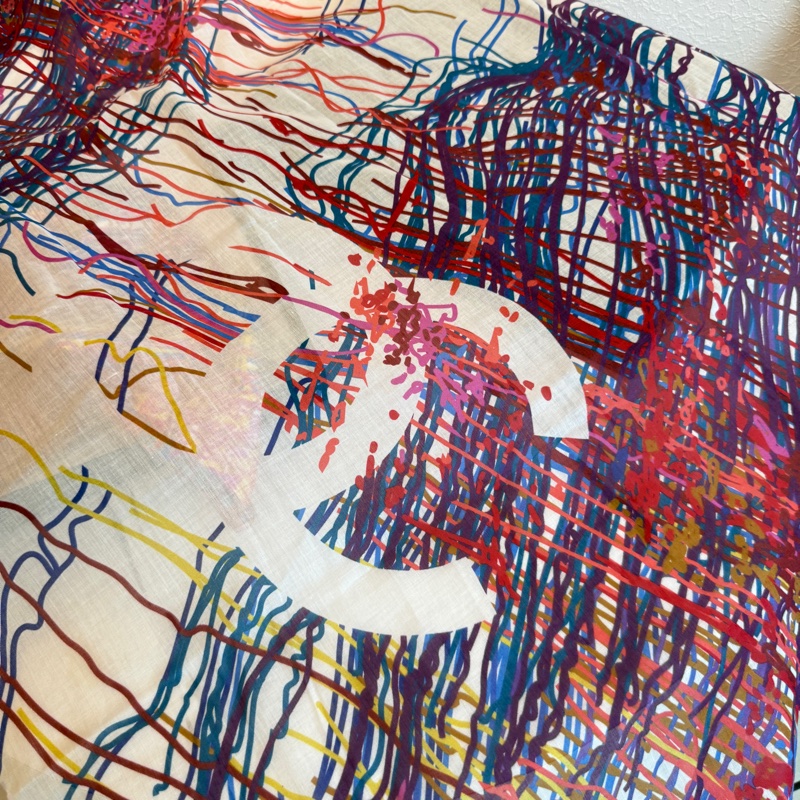 香奈兒超美披肩 可以當圍巾 質感很好-5