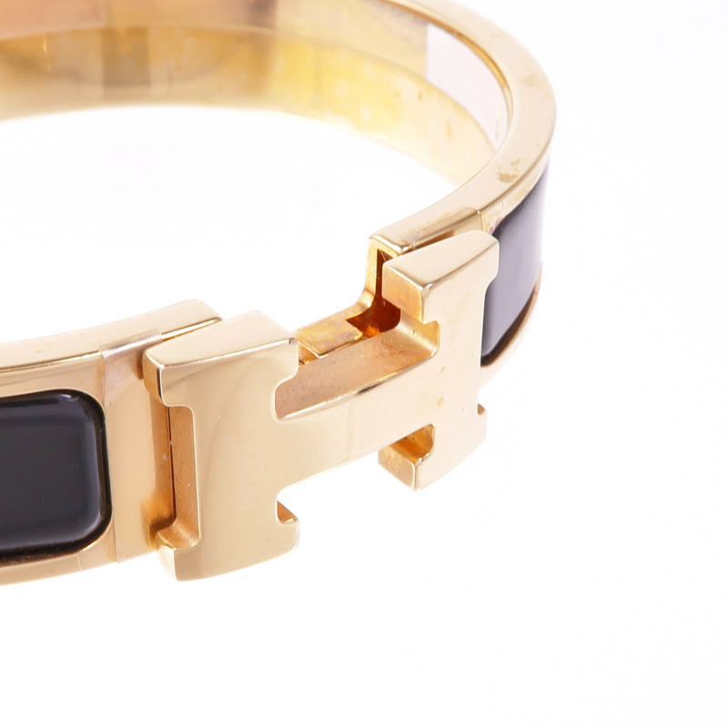 HERMES 金屬/琺瑯Clic H手鐲-4