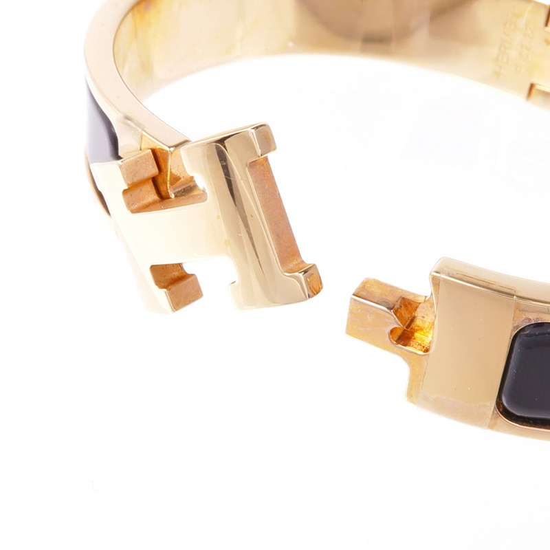 HERMES 金屬/琺瑯Clic H手鐲-5