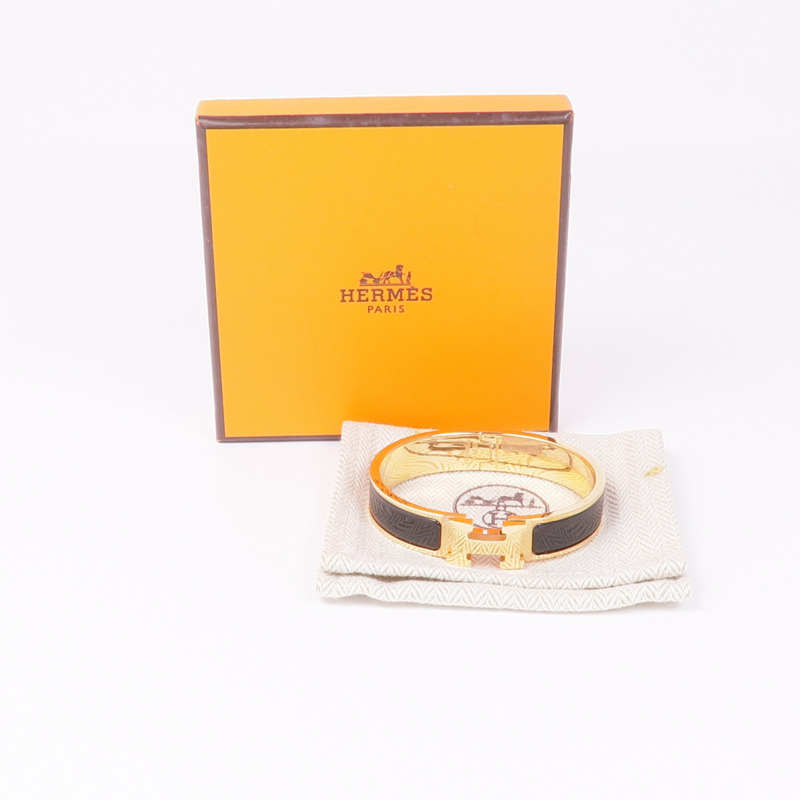 HERMES 金屬/琺瑯Clic H手鐲-8