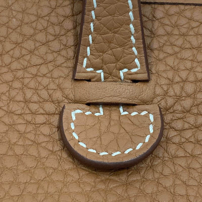 HERMES 愛馬仕 Evelyne16 W刻 皮革 肩背包 棕色 銀釦-15