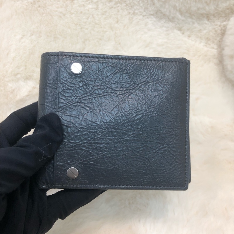 Balenciaga 灰色 皮革 短銀包 O239NY-0