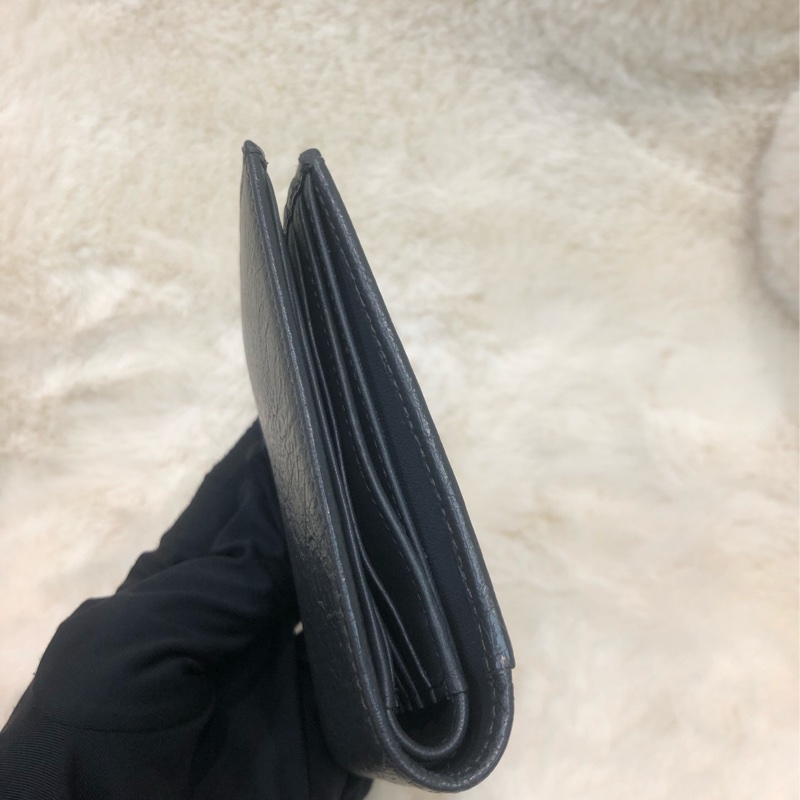 Balenciaga 灰色 皮革 短銀包 O239NY-3