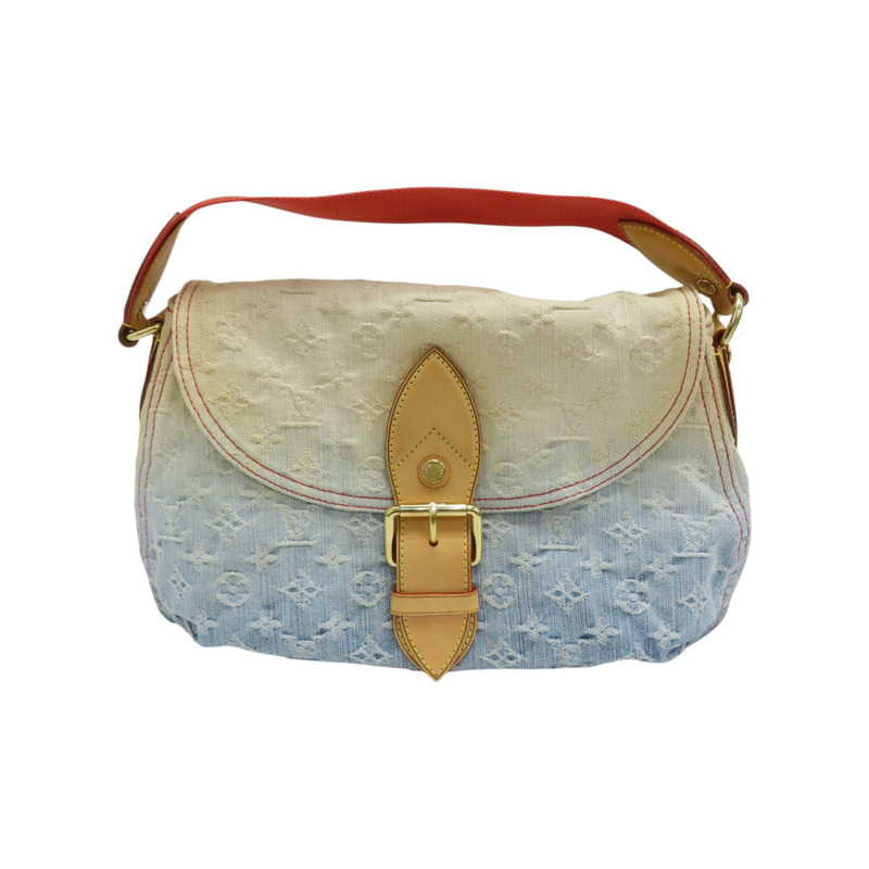 藍色/米白單寧 橘色帆布 Sunray 肩背包 M40416 M40416-0