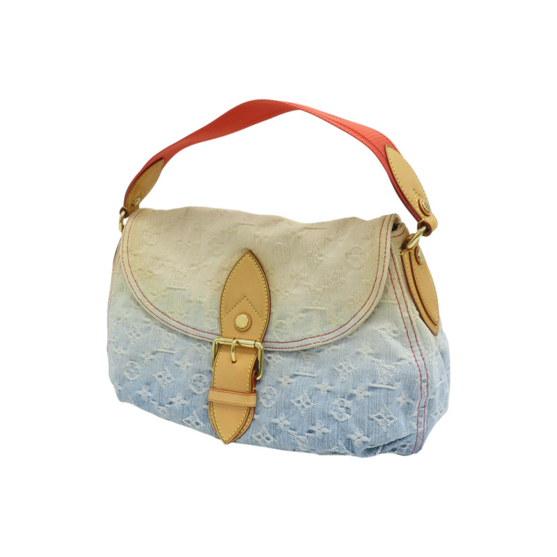 藍色/米白單寧 橘色帆布 Sunray 肩背包 M40416 M40416-2