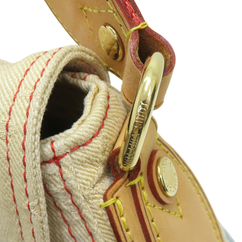 藍色/米白單寧 橘色帆布 Sunray 肩背包 M40416 M40416-11